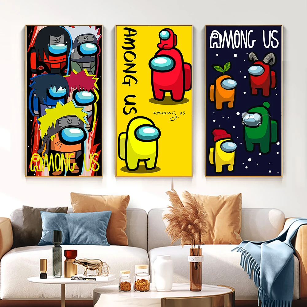 

Cartoon Game Poster Print on Canvas Painting Cute Wall Art Picture for Kids Bedroom Living Room Modern Home Decor Gifts No Frame
