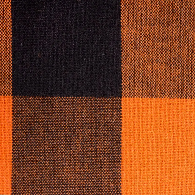 

Buffalo Check Tabletop Family Dinners, Special Occasions, Barbeques, Picnics and Everyday Use Tablecloth,Orange & Black