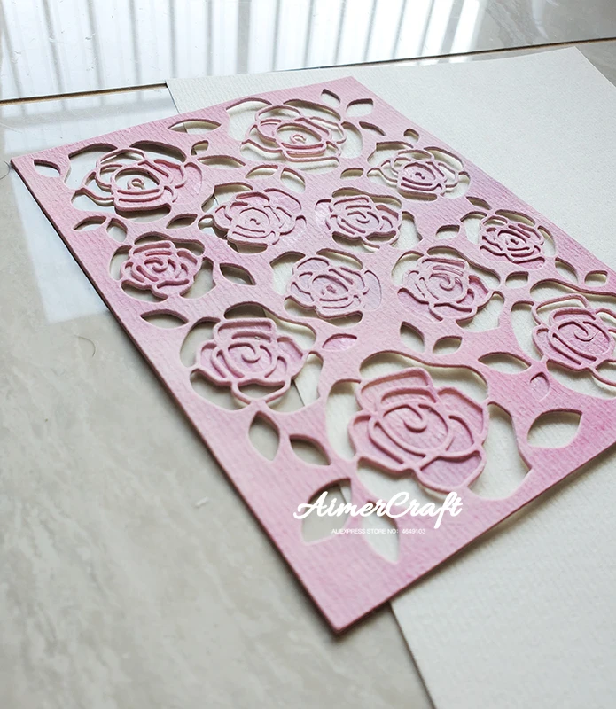 Металлические Вырубные штампы в виде розы цветок искусственное рельефное