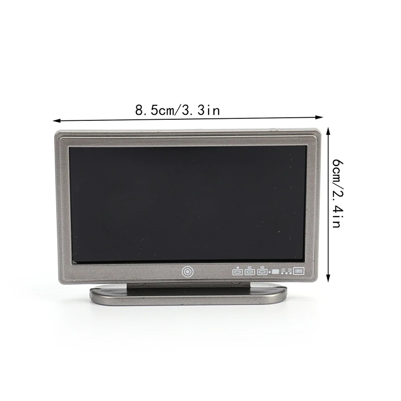 

New 1:12 Doll House TV Remote Control Simulation Miniature Furniture Dollhouse Living Room Decoration Television Black
