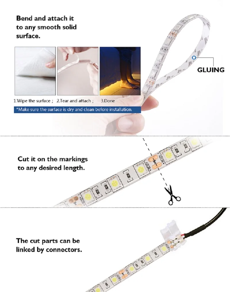 5V RGB Светодиодные ленты светильник USB ПК ТВ Подсветка 2835MD 5M 5 вольт s лампа лента