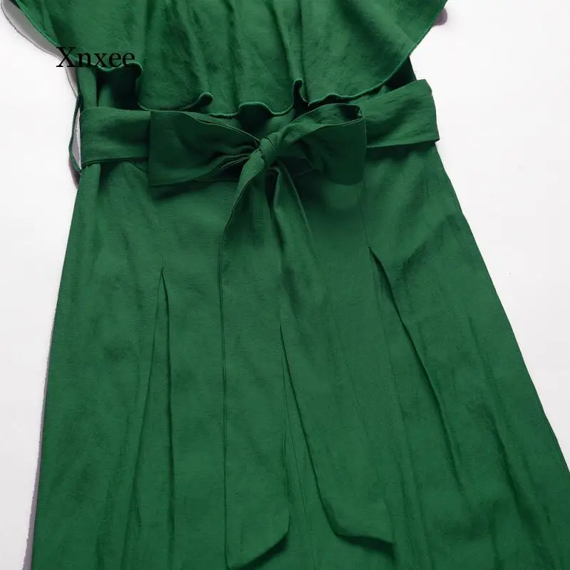 

Summer Women's Jumpsuit Hot Style Ruffle Tube Top High Waist Casual Wide-Leg Pants Solid Color Multiple Color Jumpsuit