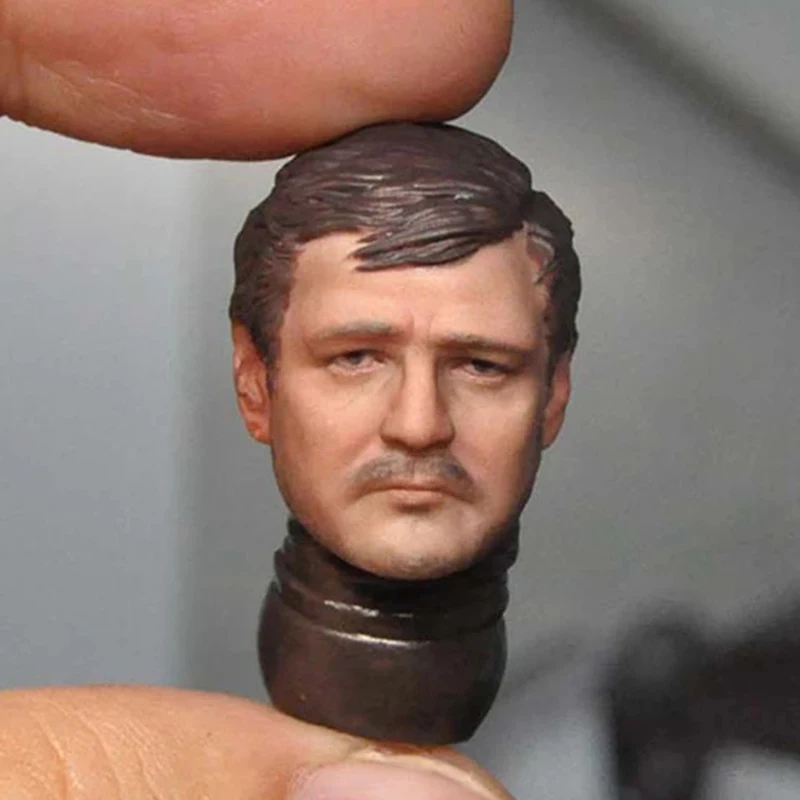 

1/12 Male Soldier Head Sculpt Pedro Pascal Head Carving Fit 6 inch Action Figure Body