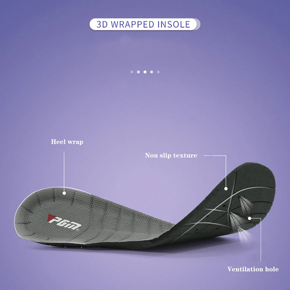 PGM Golf Shoes Ladies Waterproof Rubber Non-Slip Nails Wear-Resistant Breathable Out Cotton Lining Golf Training Sneakers XZ187