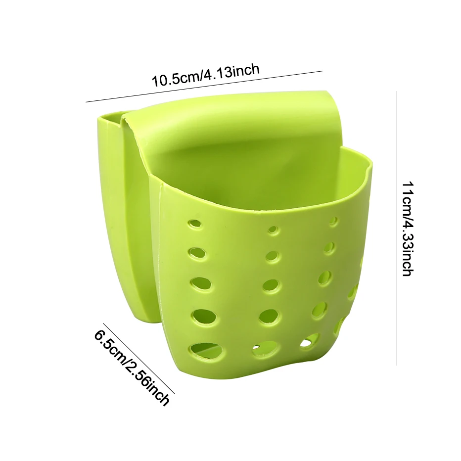 Basedidea Adjustable Sink Draining Basket Double Pockets Saddle Shape Sponge Soap Storage Kitchen Drainer Shelf | Дом и сад