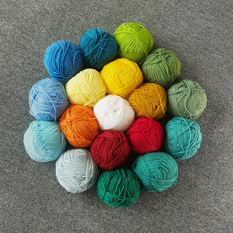 

Four Strand Milk Cotton Wool DIY Doll Scarf Thread According Cotton Coarse Wool Group Crochet Cotton Yarn Knitting Wool