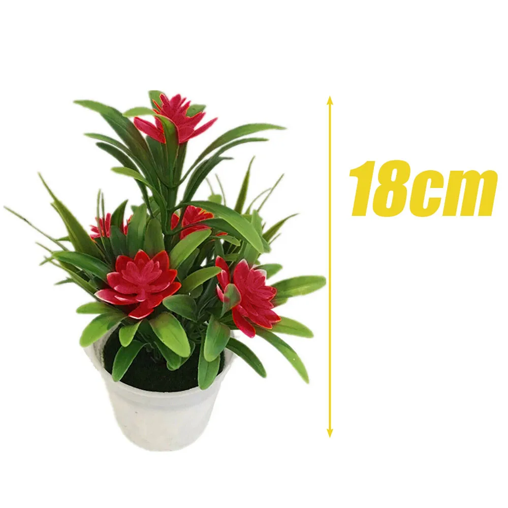 1pc Artificial Flowers Desk Decorative Bonsai Artificial Plants Garden Simulation Potted Plant For Home Decoration Hotel Garden