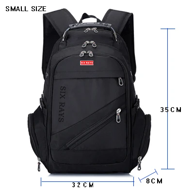 DSR0010SBL SIXRAYS, детские школьные сумки, usb зарядка, Модный Бизнес Повседневный туристический Противоугонный водонепроницаемый 15,6 дюймовый Мужской рюкзак для ноутбука - Цвет: DSR0010SBL