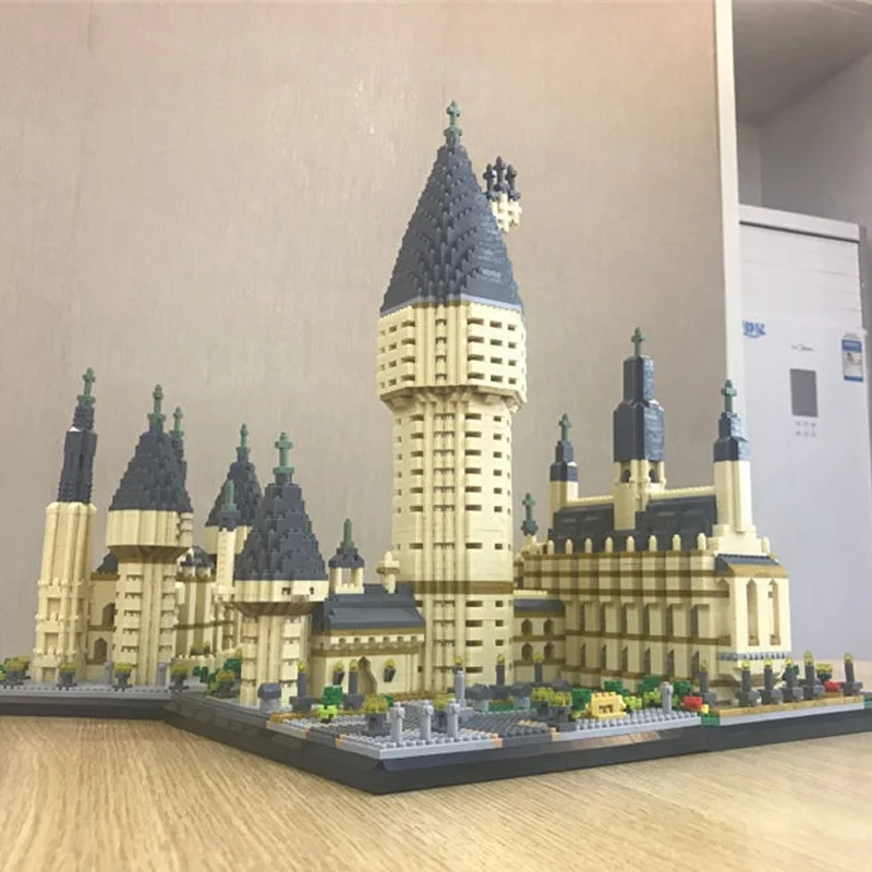 Potter Movie Magic School Castle Model Blocks DIY Particle Building Block Educational Toys For Christmas Birthday Gift lepining | Игрушки и