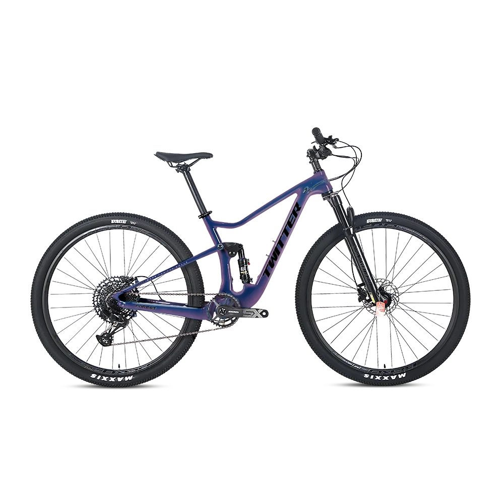 

TWITTER FOREST M6100-12speed hydraulic disc brake full suspension twitterbike 29er carbon fiber frame soft tail tube axle 148mm