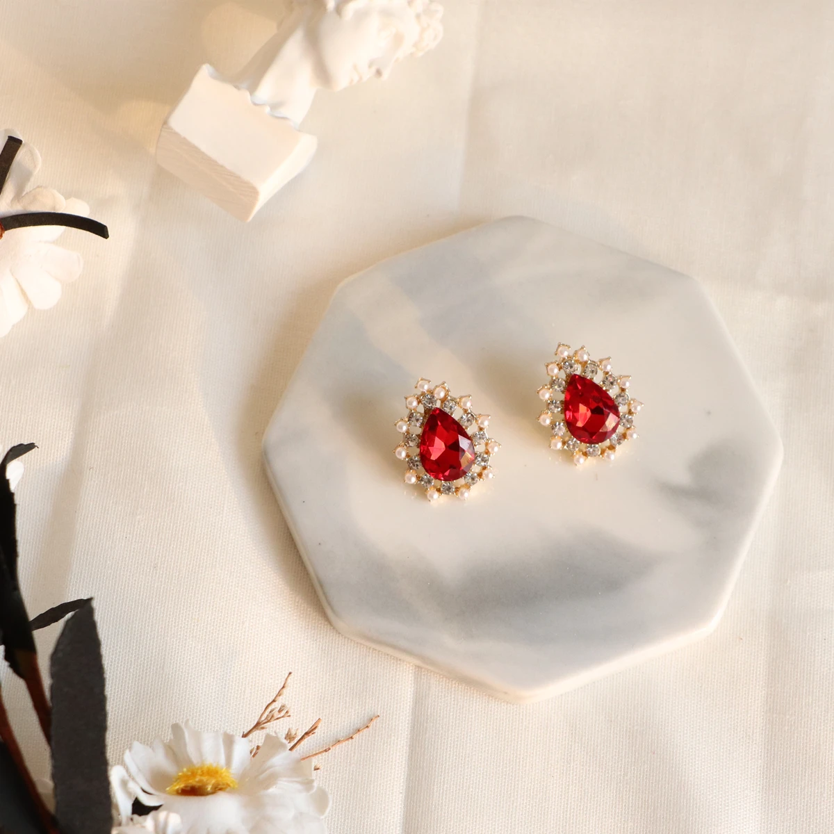 Серьги гвоздики в ретро стиле женские Изящные Ювелирные украшения с кристаллами