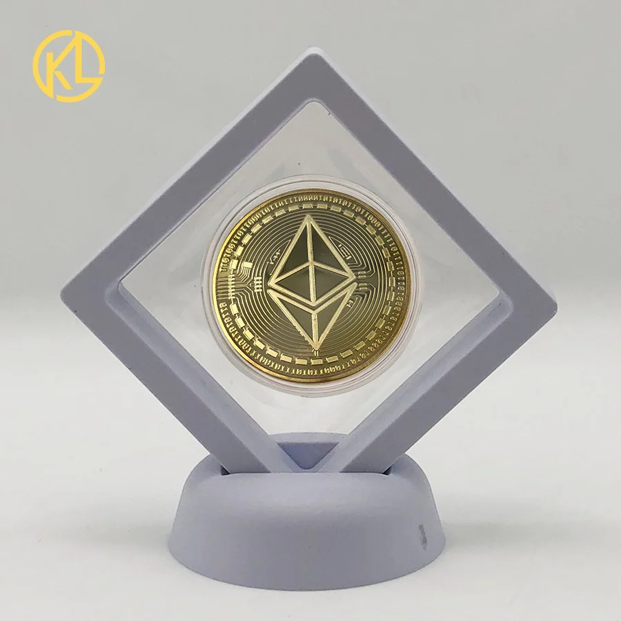 CO011-5 Позолоченная горячая Распродажа Биткоин битная монета Litecoin пульсация эфириум криптовалюта металлическая памятная монета с выставочным стендом - Цвет: CO011-5