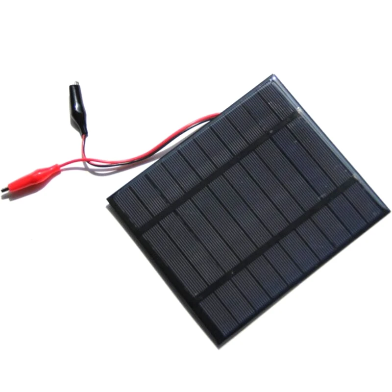 2 5 W 5V солнечная батарея эпоксидный поликристаллический панель + зажим для