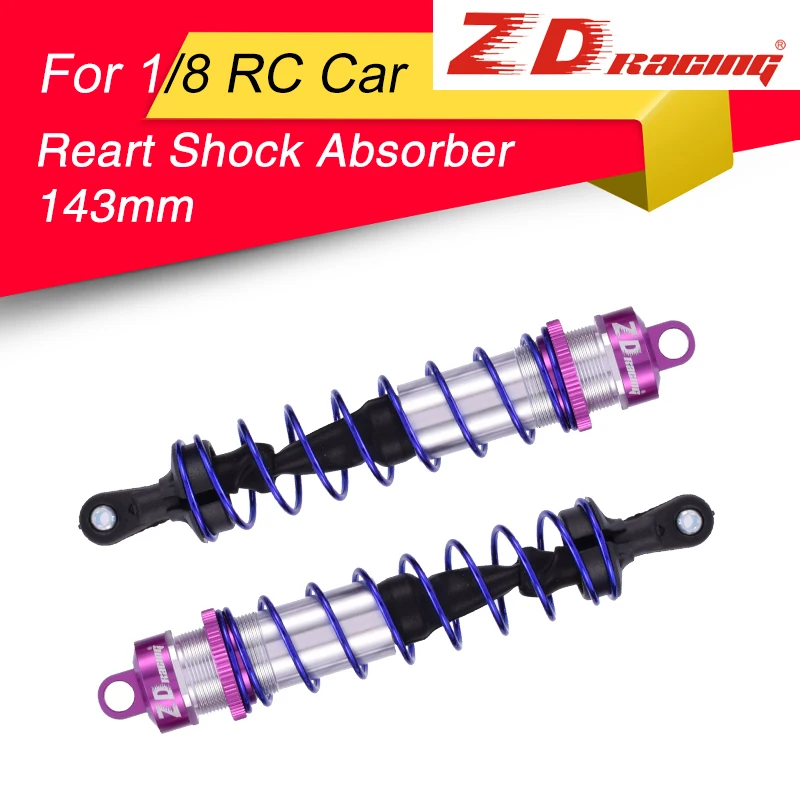 143mm Rear Purple 2 шт. ZD демпфер подвеска гонки 120/143 мм передний/задний амортизатор для 1/8 JLB HSP HPI Redcat Hobao RC автомобиль грузовик багги Truggy - Цвет: 143mm Rear Purple