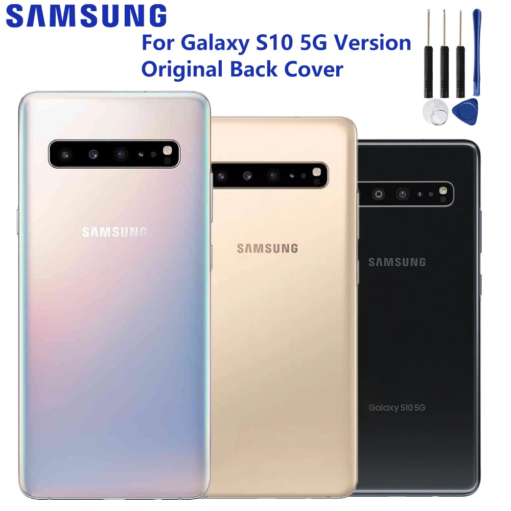 

Для Samsung Galaxy S10 5G версия G977 SM-G977F задняя крышка корпуса аккумулятора запасные части для ушной камеры стеклянная рамка объектива