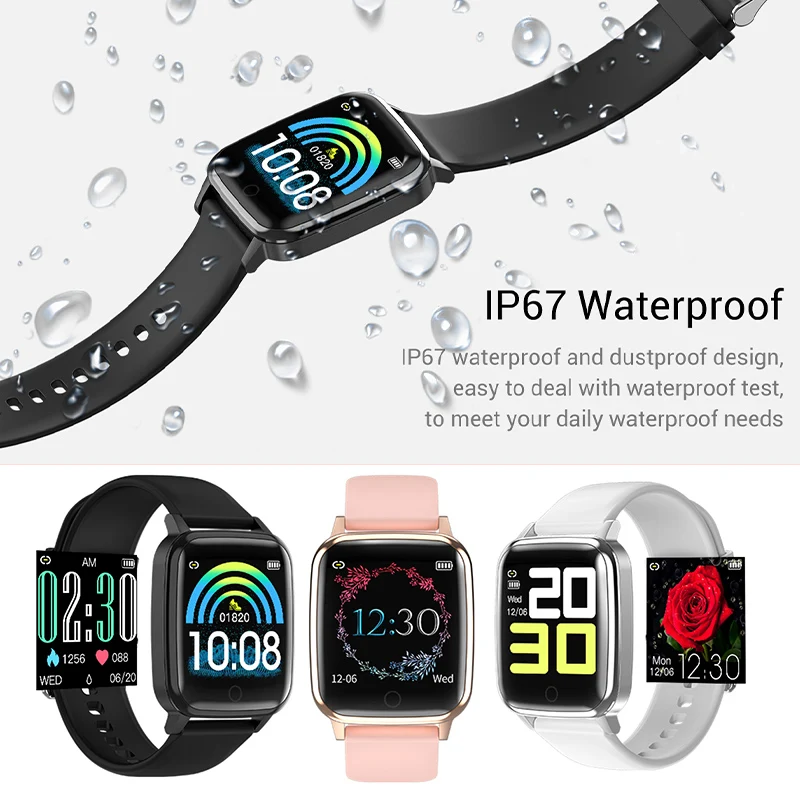 new r1 heart rate monitor smart watch 1 3 hd color screen blood pressure sport watch ip67 waterproof bracelet wearable device free global shipping