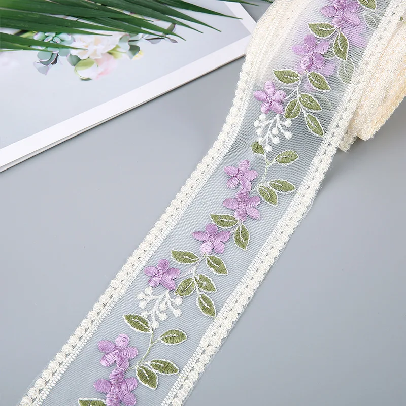 

30Yards Two Sides Lace Trim Soft Floral Decoration Crafts Sewing Lace Fabric Edge For Doll Bra Underwear Dress Making 9cm Width