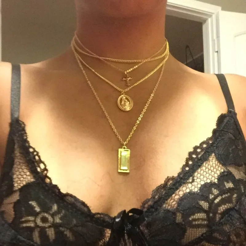 Модные ожерелья HebeDeer с крестом для девушек ювелирные изделия женское ожерелье