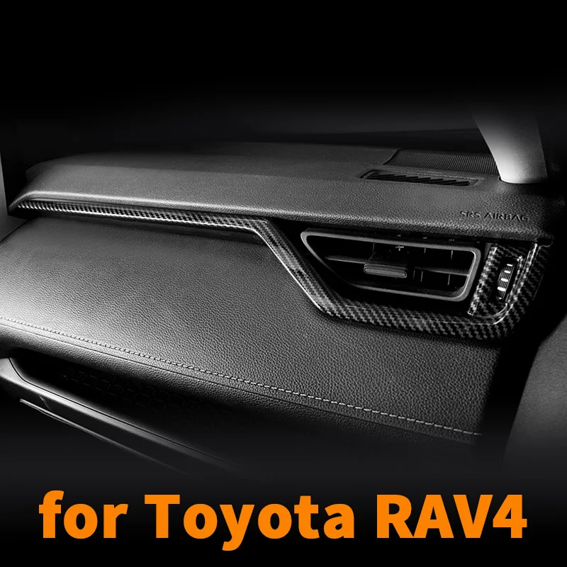 

Car Dashboard Decoration Strip Trim For Toyota RAV4 2020 2021 Co-pilot Decorative Strip Car Modification Accessories Car styling