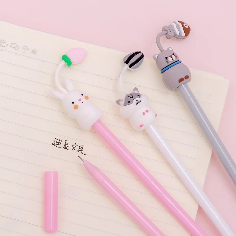 С принтами из мультфильмов 1 шт. милое домашнее животное рай гелевая ручка Kawaii