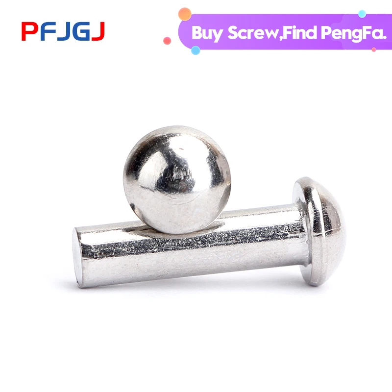 

Peng Fa 201 stainless steel semi-round head solid rivet round head rivet solid rivet M3 M4 M5