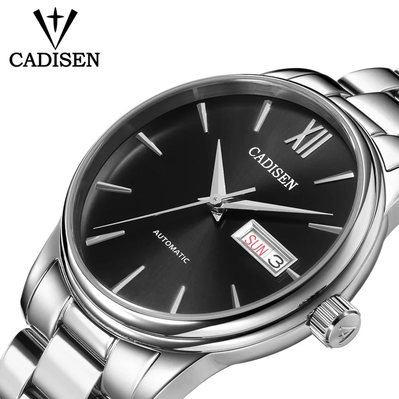 

CADISEN Men Watch Automatic Mechanical Watches Japan NH36A Role Date Week Clock Top Luxury Wrist watch Relogio Masculino