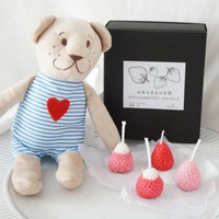 bedroom handmade fruit strawberry birthday creative gift girl heart gift aromatherapy candle with hand gift home decoration