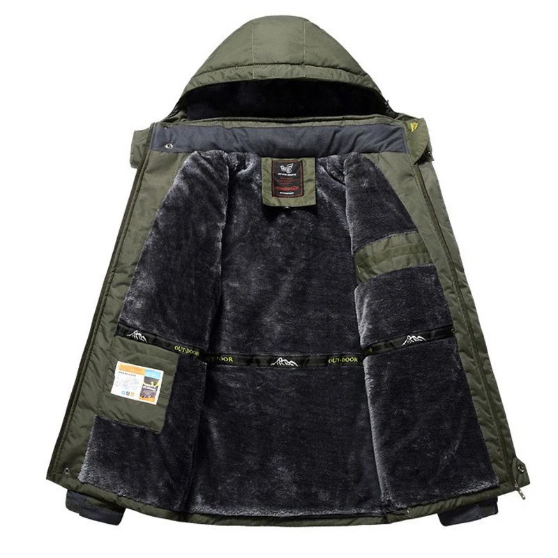 Winter parka Men size XL-7XL 8XL 9XL jacket men Plus velvet thickening Hooded Windbreaker coats mens casual warm jackets coat