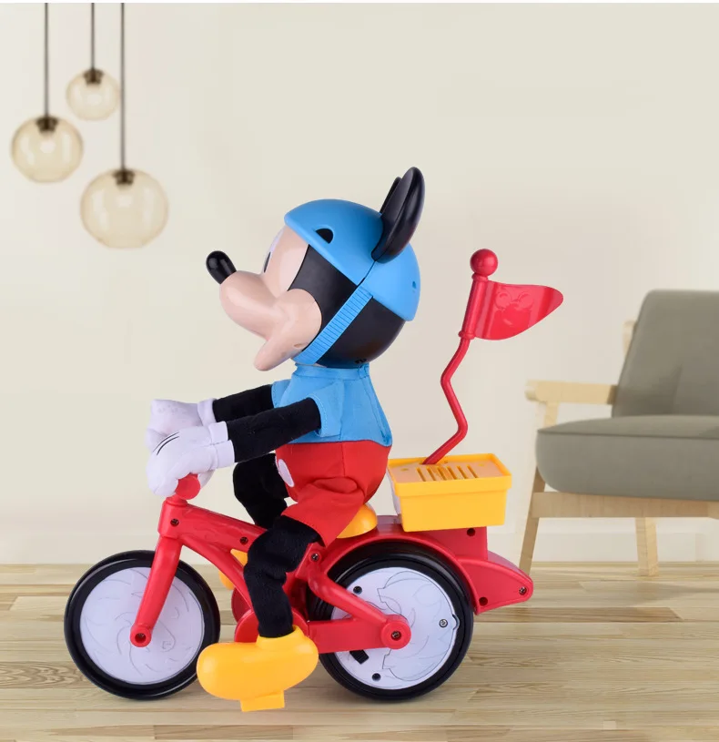 Дисней Микки Велоспорт Электрические игрушечные велосипеды рисунок едет на
