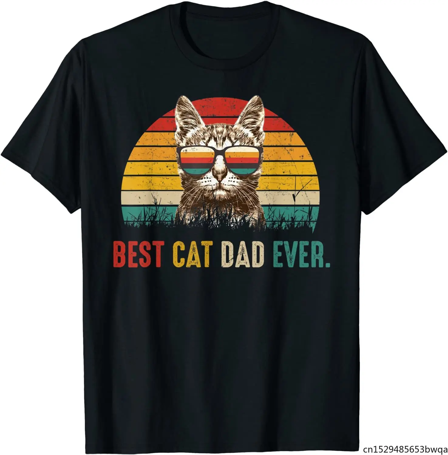 

Mens Best Cat Dad Ever Funny Vintage Best Cat Dad ever T-Shirt