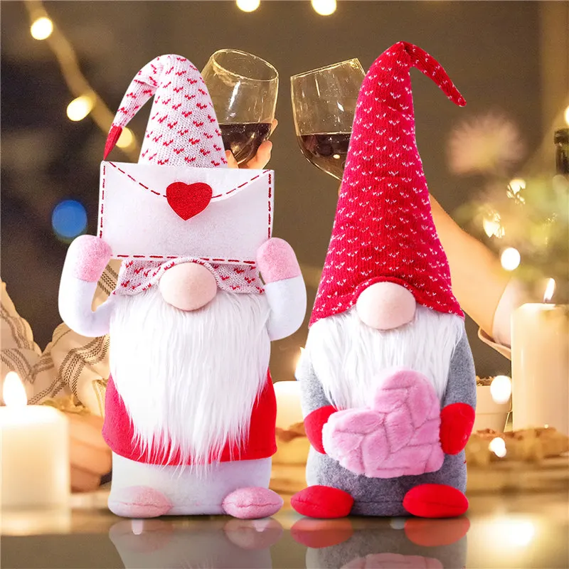 

Valentine's Day Decor Cute Sweet Dolls St. Patrick's Day Faceless Doll Rudolph Plush Toy Handmade Anniversary Gifts Party Decor