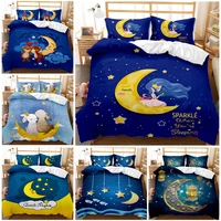 romantic moon star style 3d digital printing among us cartoon 23pc bedroom quilt cover pillowcase double bed set sheet cover