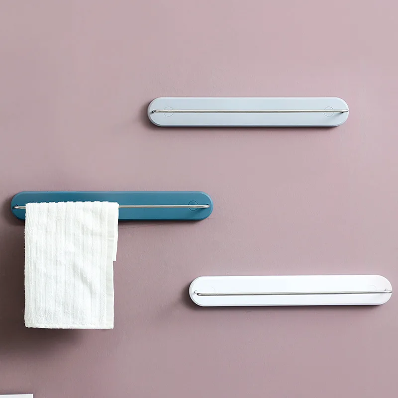 

Настенная вешалка для полотенец, без перфорации, полка для хранения в ванную комнату, крючок для кухонных крышек, полотенец, тапочек, Органа...