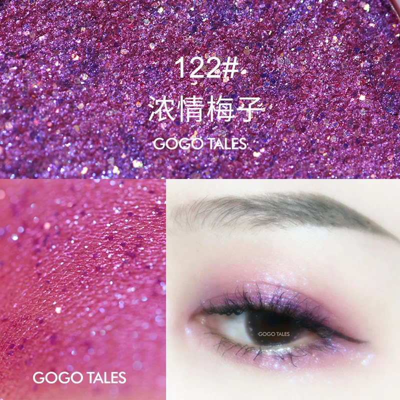 122 GoGo Tales, блестящие тени для век, галактика, палитра для макияжа, мерцающие матовые тени для век, палитра блестящих бриллиантов, тени для век, пудра, кремовый пигмент - Цвет: 122