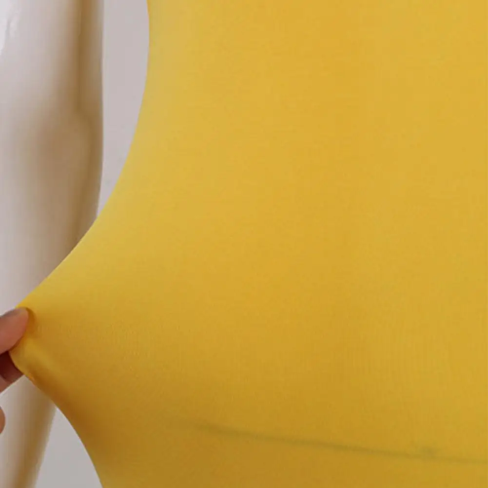 

Square Neck Sleeveless Bodycon Mini Dress Basic Women Summer Black Backless Party Sexy Yellow Clubwear 2021 Dresses