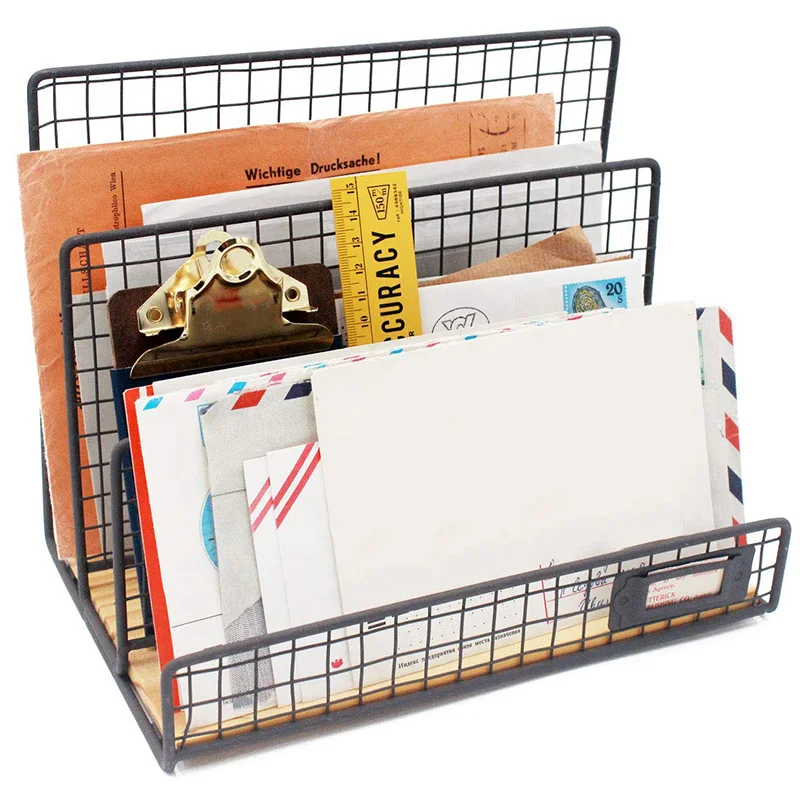 Настольный 3 слота файл письмо журнал папка лоток для документов почтовый