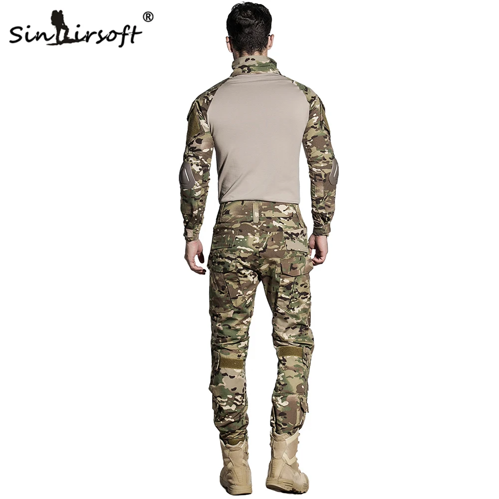 SINAIRSOFT тактические G3 BDU камуфляжные Боевые Женские брюки рубашки с наколенниками
