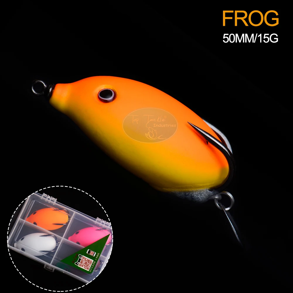 Мягкая приманка в виде лягушки рыболовная топвотер 50 мм 15 г 4 шт./лот с