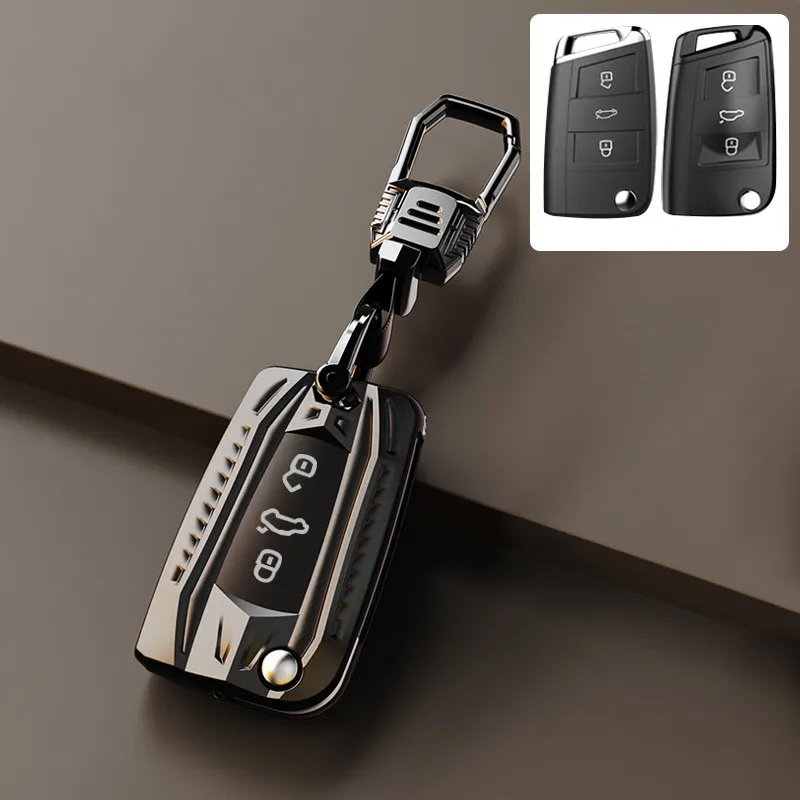 

Car Key Case Cover Key Bag For Volkswagen VW golf 7 gti mk7 r Touran Bora Caddy up Accessories Car-Styling Keychain Holder Shell