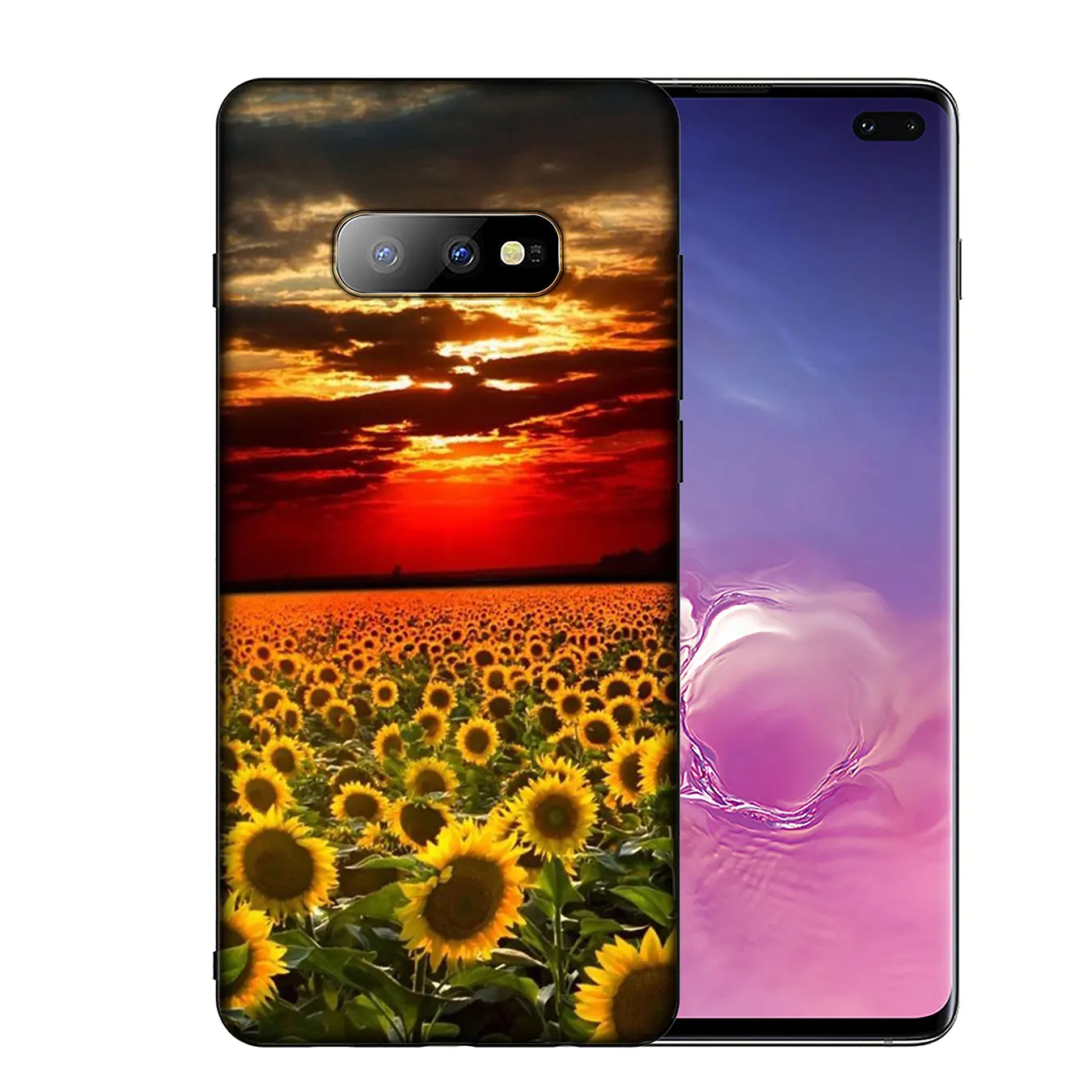 Мягкий силиконовый чехол IYICAO из ТПУ с желтым цветком подсолнухом для Samsung Galaxy S20