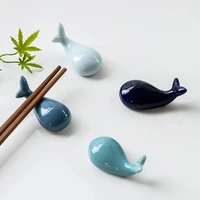 creative cute whale chopsticks holder chopsticks drag creative zakka home table ceramic ornament chopsticks shelf tableware