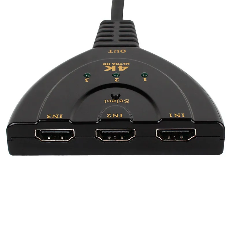 Горячий мини 3-портовый Переходник HDMI разветвитель Кабель 1.4b 4K* 2K 1080P Коммутатор HDMI коммутатор 3 в 1 выход порт концентратор для HDTV Xbox PS3 PS4