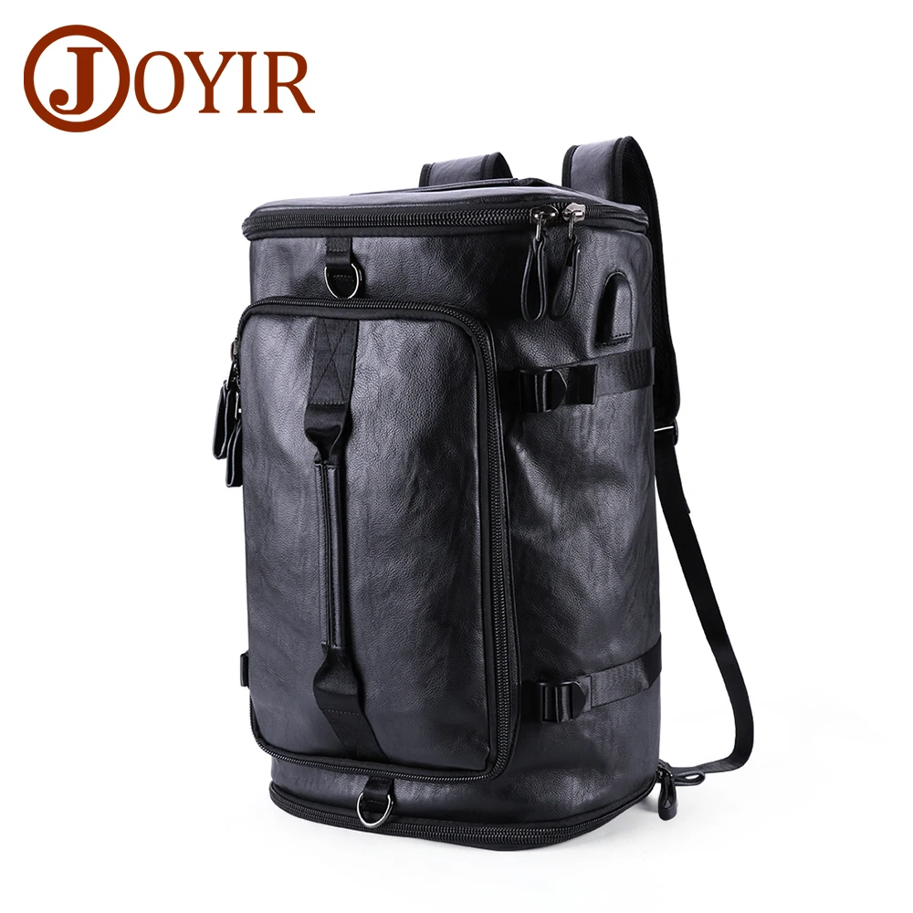 

JOYIR Backpack Travel Bag Men Male PU Leather Laptop Backpacks Large Capacity Casua Travel BackPack School Bags for Male Mochila