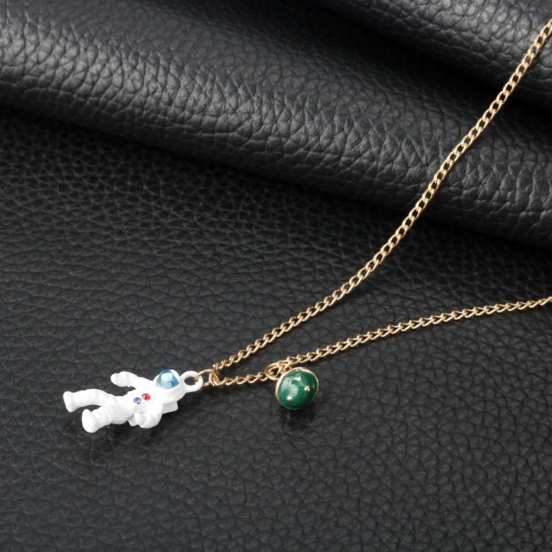 2019 Новое поступление модные украшения космический корабль астронавт ожерелье