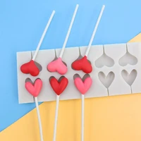 heart love cake jelly lolly mold chocolate baking candy mould tray lollipop cube