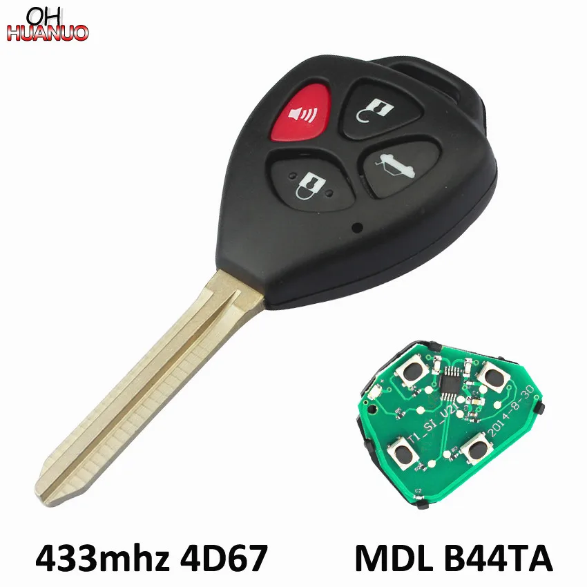 4/3 + 1 кнопка дистанционного ключа 433 МГц 4D 67 чип внутри для Toyota 2007 2010 Австралия Tailand