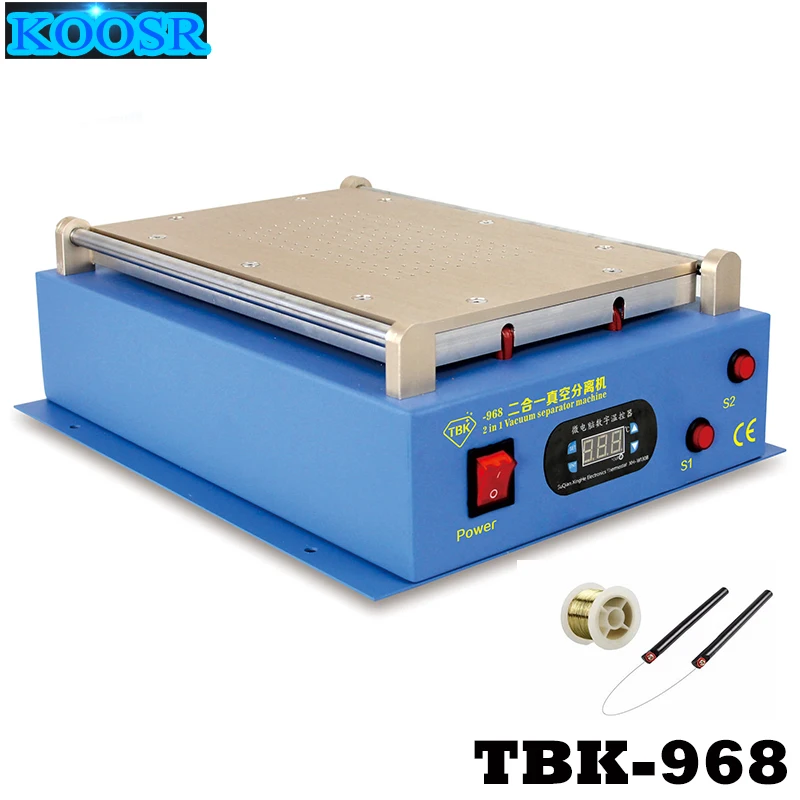 

TBK-968 2 in 1 Multifunction LCD Repair Machine set Built-in Vacuum Pump Touch Screen LCD Separator for Samsung iPad
