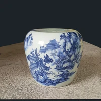 apple shaped jingdezhen blue and white hand painted porcelain drum stool courtyard furniture
