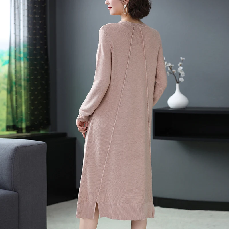 2019 весеннее Новое Повседневное платье длиной до колена женское модное