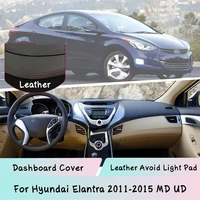 dashboard cover for hyundai elantra 2011 2015 md ud leather mat pad sunshade protect panel lightproof pad car accessories
